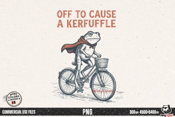 Download Retro Frog Meme off to Cause a Kerfuffle - Premium Bundle