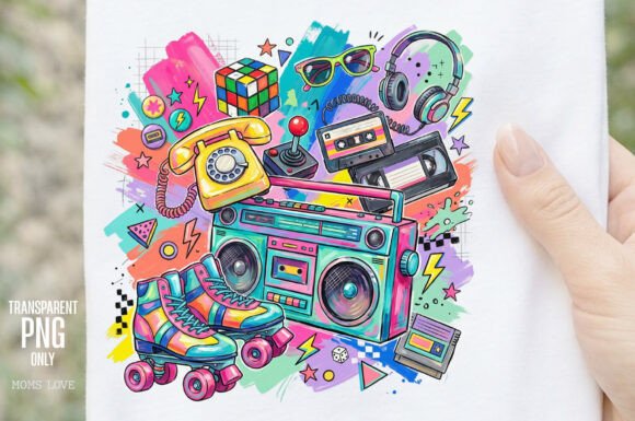 Download Retro 80s Nostalgia Collage PNG - Premium Bundle
